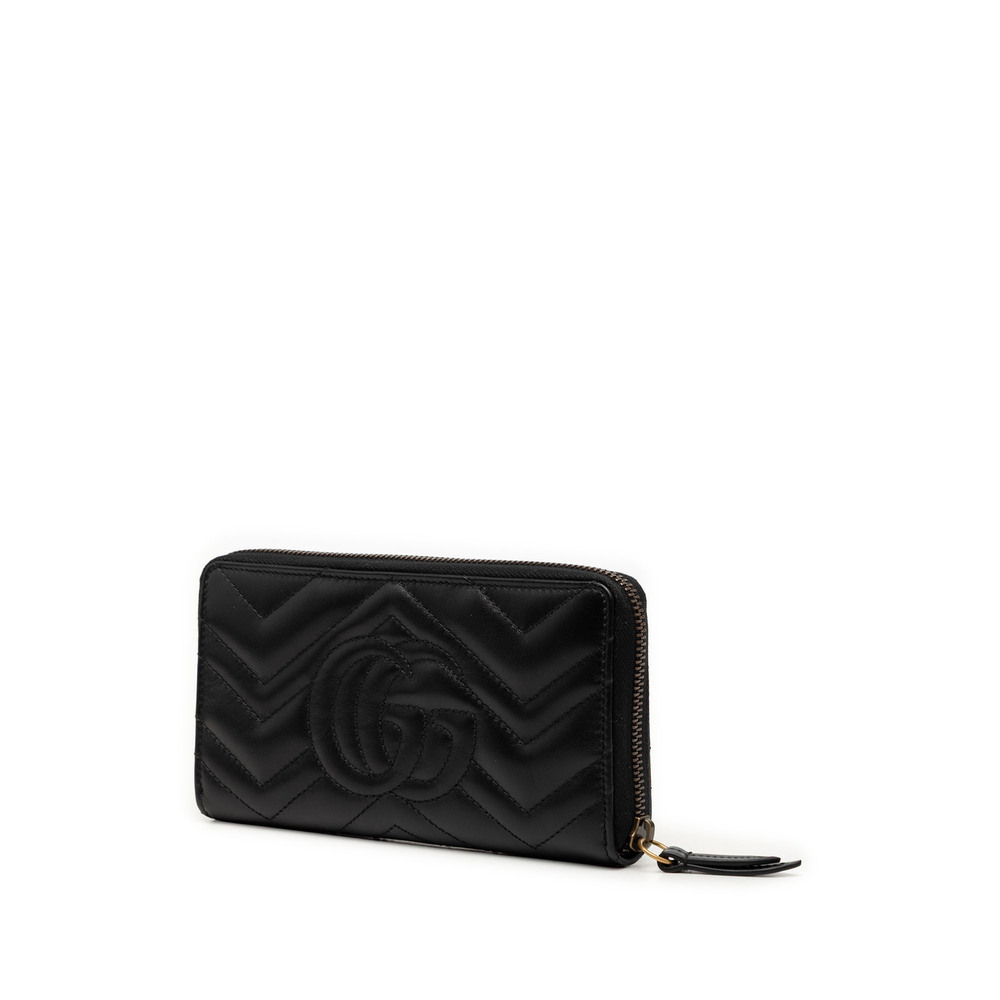 Pre-Loved Gucci GG Marmont Matelasse Calfskin Zip Around Wallet - Picture 2 of 8